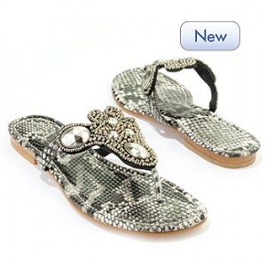 MM Snake Print Thongs